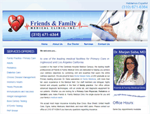 Tablet Screenshot of friendsandfamilyclinic.com
